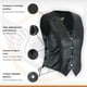 thumbnail image 5 of Chaleco de Cuero Leatherick 3XL Negro (Con Trenza), 5 of 6