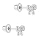 thumbnail image 2 of Aros lazo de plata 925 con circonia en el centro para bebes y niñas, 2 of 2
