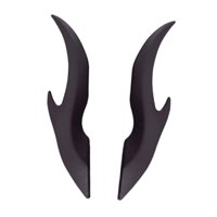 Magideal - Juego De 2 Adhesivos 3D Elásticos Y Fáciles De Instalar Con Forma De Cuernos De Dragón Para Vehículos. Decoración De Pared De Espuma. Cuernos De Dragó Negro