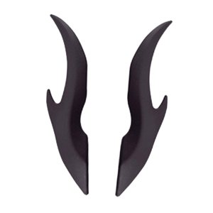 Magideal - Juego De 2 Adhesivos 3D Elásticos Y Fáciles De Instalar Con Forma De Cuernos De Dragón Para Vehículos. Decoración De Pared De Espuma. Cuernos De Dragó Negro