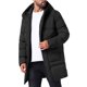 thumbnail image 4 of INSPIRE CHIC Chaqueta Acolchada con Capucha para Hombre de Longitud Media Abrigo Cálido con Cremallera de Invierno L Negro, 4 of 6