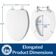 thumbnail image 5 of Asientos de inodoro de madera Mayfair Cassel de cierre suave, blancos, paquete de 4, 5 of 8