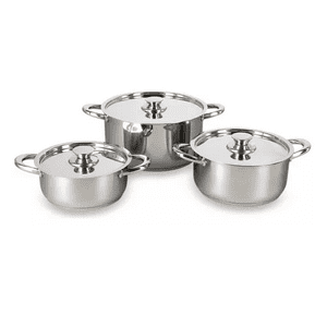 Genérico - Batería De Cocina De 6 Piezas, Acero Inoxidable, Wens 420-6Ss