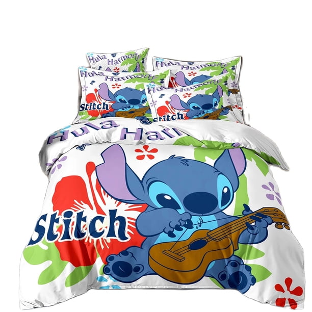 Bedding Set for Kids Boys Girls Teen 3D Cartoon Lilo&Stitch Kawaii Duvet Cover Set Bedroom Decoration Full Size Bed Sheets