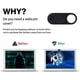 thumbnail image 2 of Cubierta deslizante para cámara web, ultradelgada, con orificio redondo, para computadora portátil, MacBook Pro, iMac, PC, tableta, portátil, Surface Pro, Echo Show, protector de privacidad ultradelga, 2 of 6