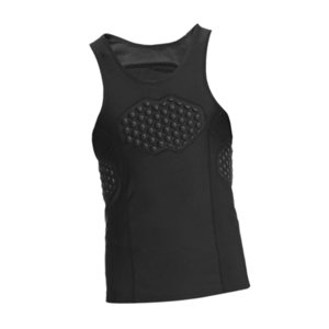 Magideal - Chaleco Acolchado Para Hombre, Chaleco De Compresión, Protector De Secado Rápido, Camisa Protectora Acolchada, Para Fútbol, Rugby, Softbol, Béisbol L