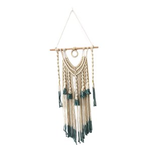 Magideal - Tapiz Nórdico De Macramé Para Colgar En La Pared, Tapiz Bohemio Con Borlas Largas, Arte De Pared Colgante Para Apartamento, Dormitorio, Sala De Estar,