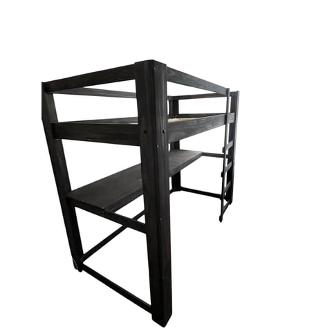 Myr - Cama Alta Con Escritorio 1,90X050 Plaza Y Media