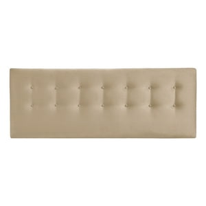 Bodevir - Respaldo Botone Felpa 2 Plazas Beige