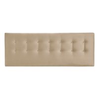 Bodevir - Respaldo Botone Felpa 1.5 Plaza Beige
