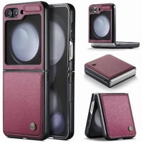 Caseme Tipo Cartera Samsung Galaxy Z Flip 6 5G Con Cierre Magnético, Rfid, Tarjetero, Soporte, Carga Inalámbrica