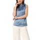 thumbnail image 1 of INSPIRE CHIC Blusas de trabajo sólidas sin mangas de satén para mujer con cuello de lazo XL Azul, 1 of 6