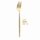 thumbnail image 1 of Xiao Hua Tenedor de Acero Inoxidable Dorado de 8.66 Pulgadas de Largo, Juego de Cubiertos Plateado Mate, Adecuado para Utensilios de Cocina Modernos para Comidas Familiares Diarias y Reuniones, 1 of 3