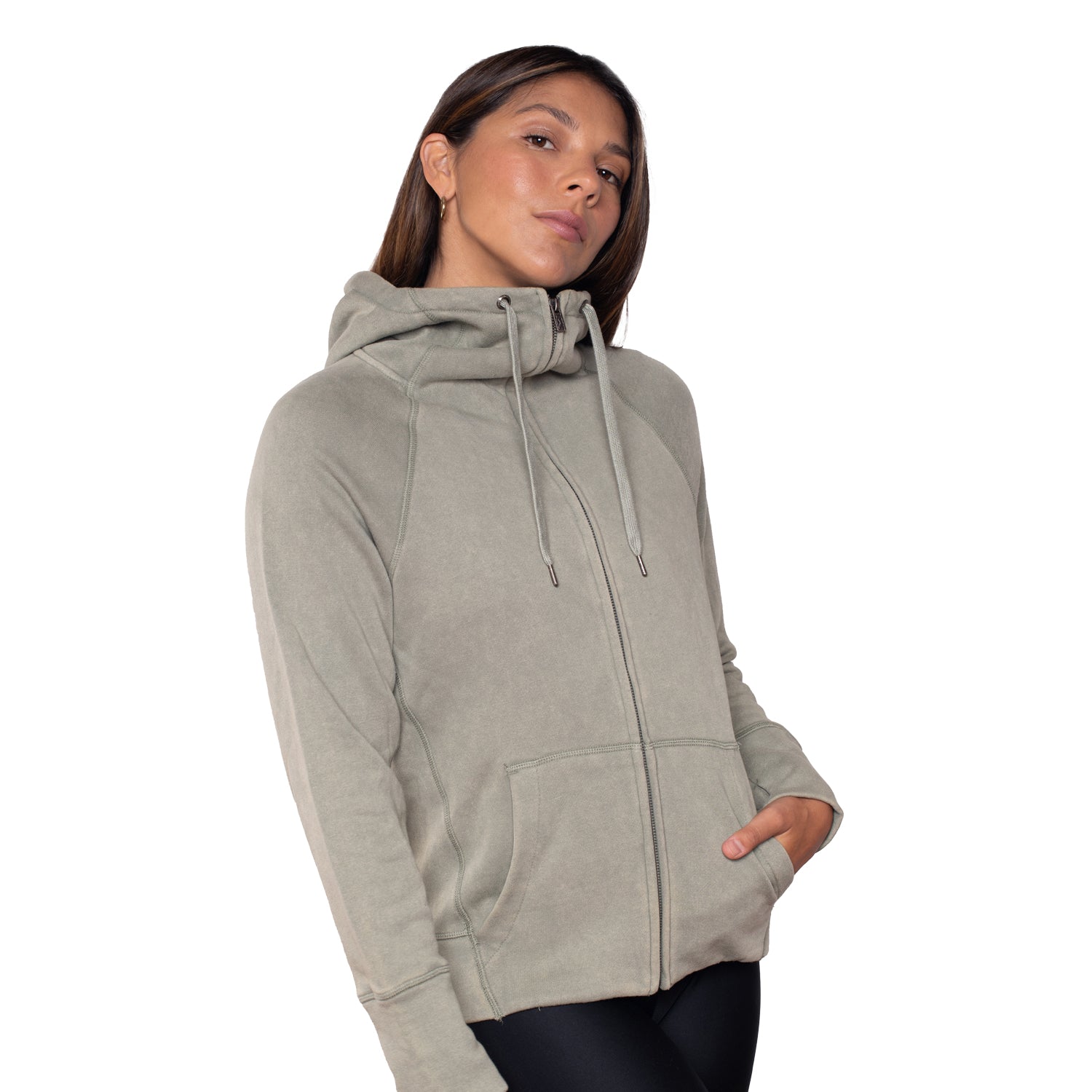 Polerón Mujer Canguro Y Cierre Ykk® Petra Lenga® Sustentable