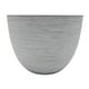 thumbnail image 3 of Macetero Maceta Diseño Rayas Envejecido De Plastico Blanco L plateado, 3 of 6