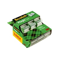 Tape Scotch Magic 3 Rollos Dispensados De 3/4 X 300 Pulgadas