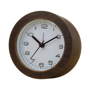 Genérico - Reloj Despertador Silencioso Despertador De Noche Para Niños Adultos Dormitorio Mesita De Noche Marrón