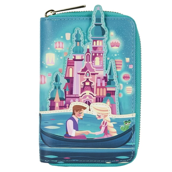 Billetera Loungefly Disney Tangled Princess Castle con cremallera