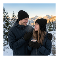 Genérico - Set Invierno Gorro Beanie + Guantes De Lana Sin Dedos + Orejera Polar