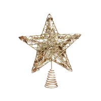 Bothyi - Adorno Creativo De Estrella En La Parte Superior Del Árbol De Navidad Para Accesorios Fotográficos De Interior, Sala De Estar, Color Dorado