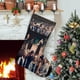 thumbnail image 1 of Fleetwood Mac Tema: Calcetines de Navidad, fino lino blanco para colgar en escaleras y chimenea, decoración navideña para el hogar, regalo de Navidad. 45cm × 32cm, 1 of 5