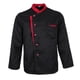 thumbnail image 2 of mangas largas chef chaqueta abrigo hotel camareros cocina uniforme tops negro l., 2 of 3