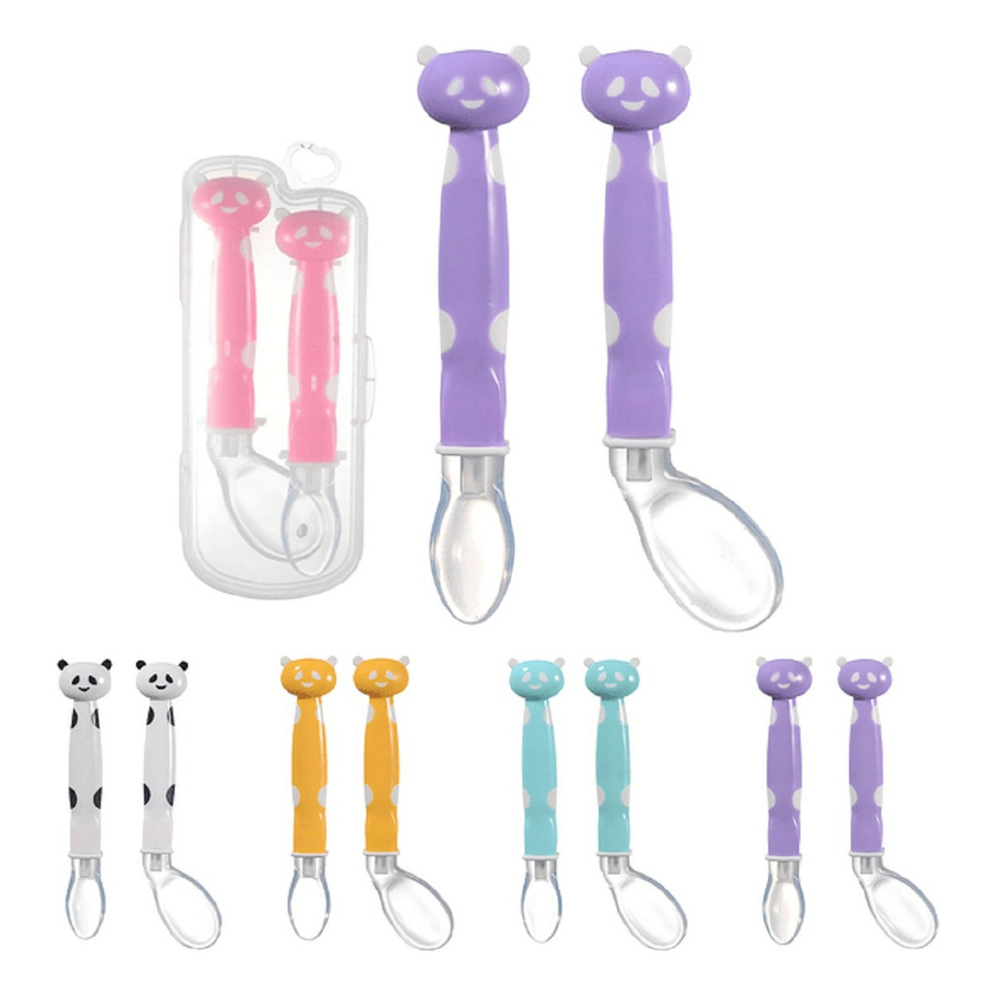 Genérico - Set 3 Cucharas Silicona Entrenamiento Bebes Cocina Lau