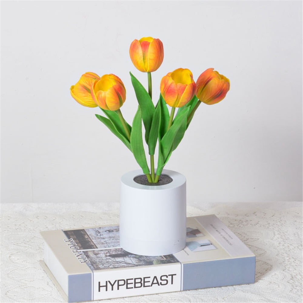 Xusx111 - Regalos De Lámpara De Tulipán Para Mamá De La Hija, Regalos De Cumpleaños De Navidad Para Las Mujeres, Lámpara De Flor Artificial Luz Nocturna Para Decoración Del Dormitorio Regalo Para Novi