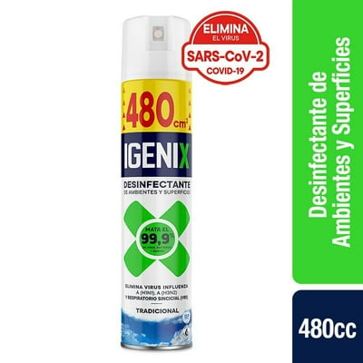 Desinfectante Aerosol Tradicional Bonus Lata 480 Cc Igenix