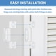 thumbnail image 4 of Bisagra para puerta contra tormentas BANLIN de aluminio blanco con ranura central x3, 4 of 7