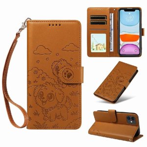 Funda Billetera Foxdock Compatible Con Iphone 12 Mini , Diseño Perrito Tierno, Ranuras Para Tarjetas Y Soporte Plegable