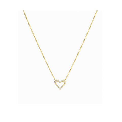 Joyas Adonis - Collar En Acero Corazón Con Brillo