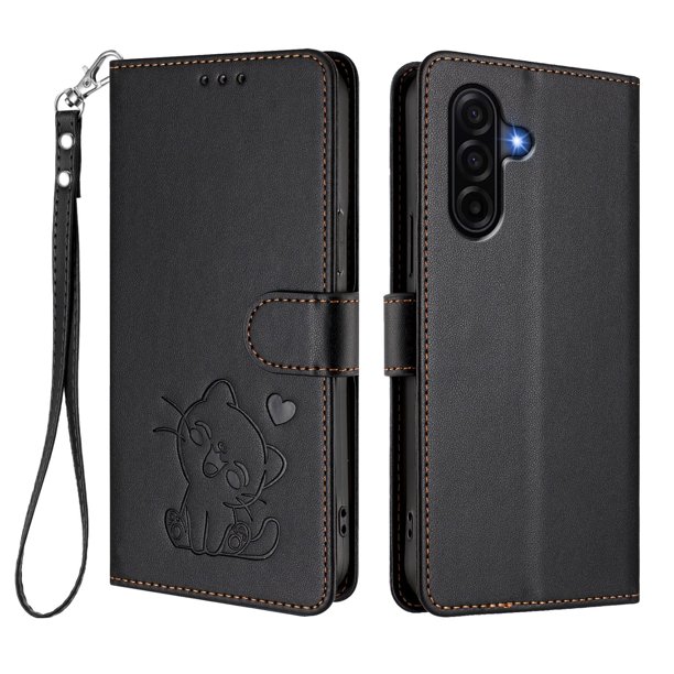 Funda Billetera con Espacio para Fotos para Samsung Galaxy A36 5G, Negro