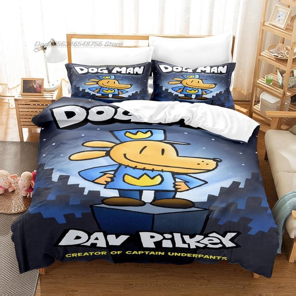 DOG MAN Bedding Set Single Twin Full Queen King Size Bed Set Aldult Kid Bedroom Duvetcover Sets 3D Print Kawaii Anime Boys/girls Bed Sheets