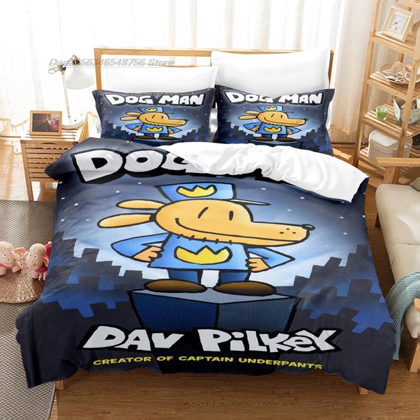 DOG MAN Bedding Set Single Twin Full Queen King Size Bed Set Aldult Kid Bedroom Duvetcover Sets 3D Print Kawaii Anime Boys/girls Bed Sheets