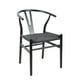 thumbnail image 1 of Silla Wishbone Rattan - Negra con hilo negro, 1 of 4