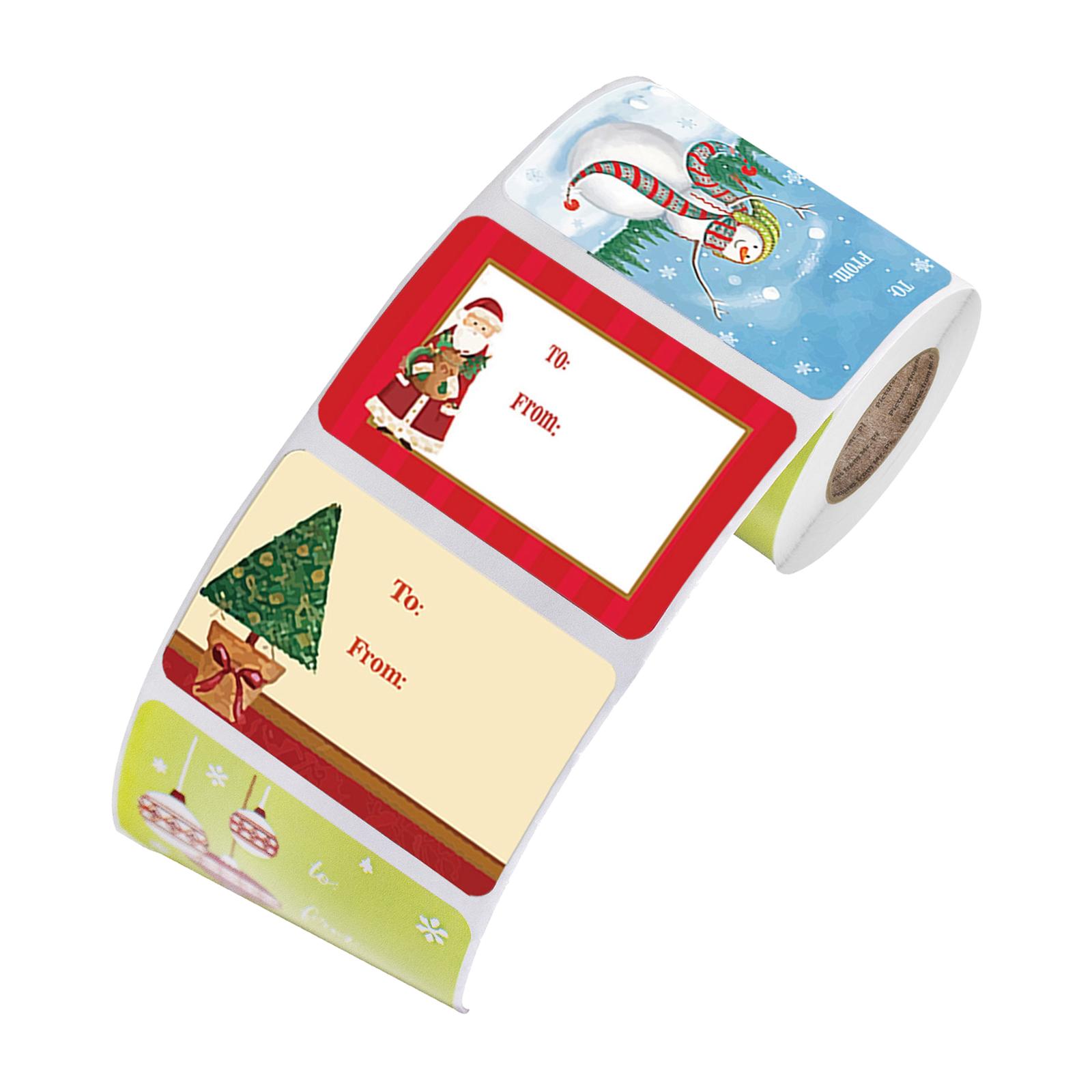 Magideal - 250 Piezas Pegatinas De Navidad De Dibujos Animados Sellos De Sobres Pegatinas Decorativas Rollo Caja De Regalo Etiqueta Etiqueta Etiqueta De Regalo