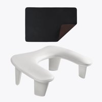 Magideal - Reposabrazos Para Manicura, Almohada Para Uñas, Extraíble, Portátil, Suave, Multifunción Con Alfombrilla, Reposamanos Para Actividades Domésticas, Sal Blanco