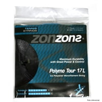 Set Cuerda Tenis Zons Polymo Tour 1.23 / 17 Negro