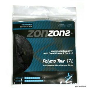 Set Cuerda Tenis Zons Polymo Tour 1.23 / 17 Negro