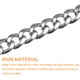 thumbnail image 4 of Correa de Cadena Plana de Hierro Uxcell, 16" Cadenas de Bolsos Correas de Reemplazo DIY, Plata, 4 of 6