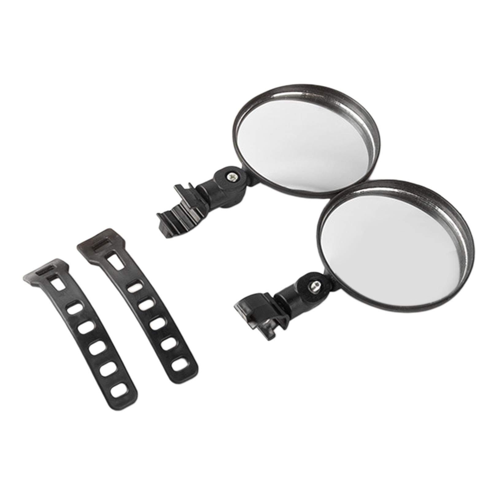 Ioensy - 2 Espejos Para Bicicleta, Espejo Convexo De Cristal, Manillar Redondo, Espejo Retrovisor Montado