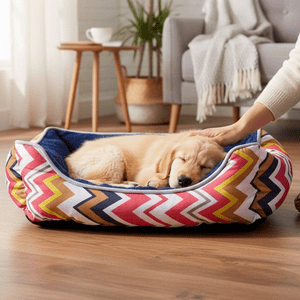 Bloccare - Cama Para Mascotas Espuma - Talla L (Tricolor Rojo)