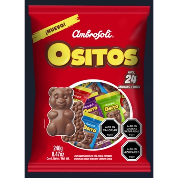 Ositos de cereal crocante sabor chocolate, 240 g