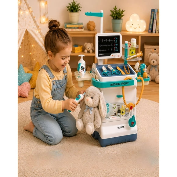 Set de Doctor con Carrito y Electrocardiograma Infantil