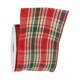 thumbnail image 1 of Lazos De Regalo De Cinta Navide?a Con Borde De Alambre Para Manualidades De Festivales, Recuerdos De Fiesta, Cuadrícula Roja Y Verde, 1 of 5