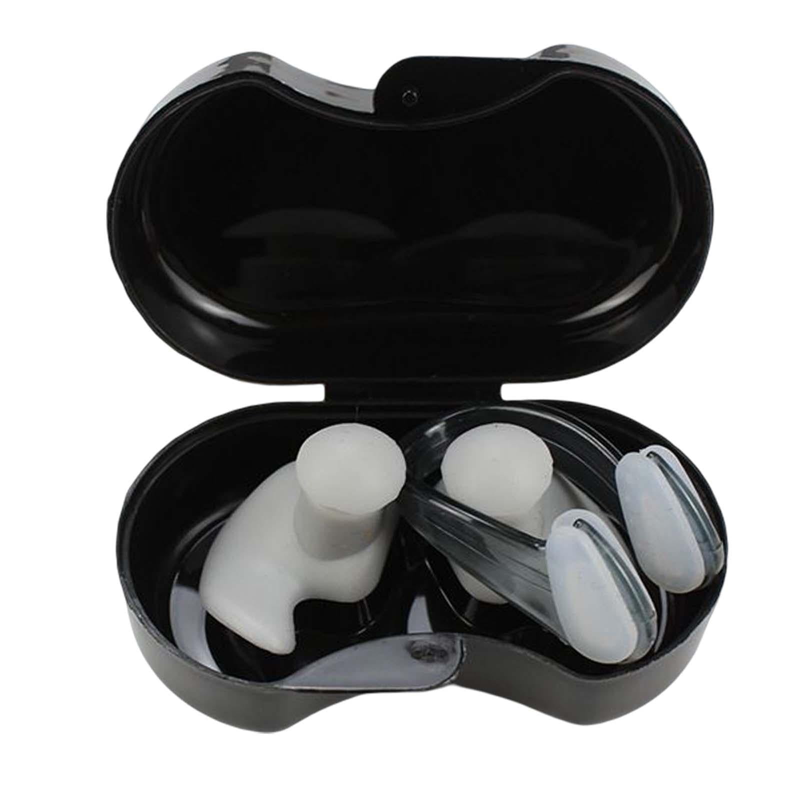 Magideal - Tapones Para Los Oídos De Natación Juego De Pinzas Para La Nariz Tapones Para Los Oídos De Natación Protector Impermeable Para Los Oídos Y La Nariz Pa Gris