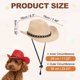 thumbnail image 2 of Sombrero de Vaquero para Perro Uxcell, Mini Sombrero de Vaquero para Mascota con Correa de Barbilla Ajustable, Gorra de Cosplay (Caqui, L), Para Perros y Gatos, 2 of 7