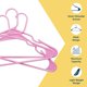 thumbnail image 4 of Perchas de plástico Lifemaster de alta resistencia, paquete de 50, color rosa, 4 of 9