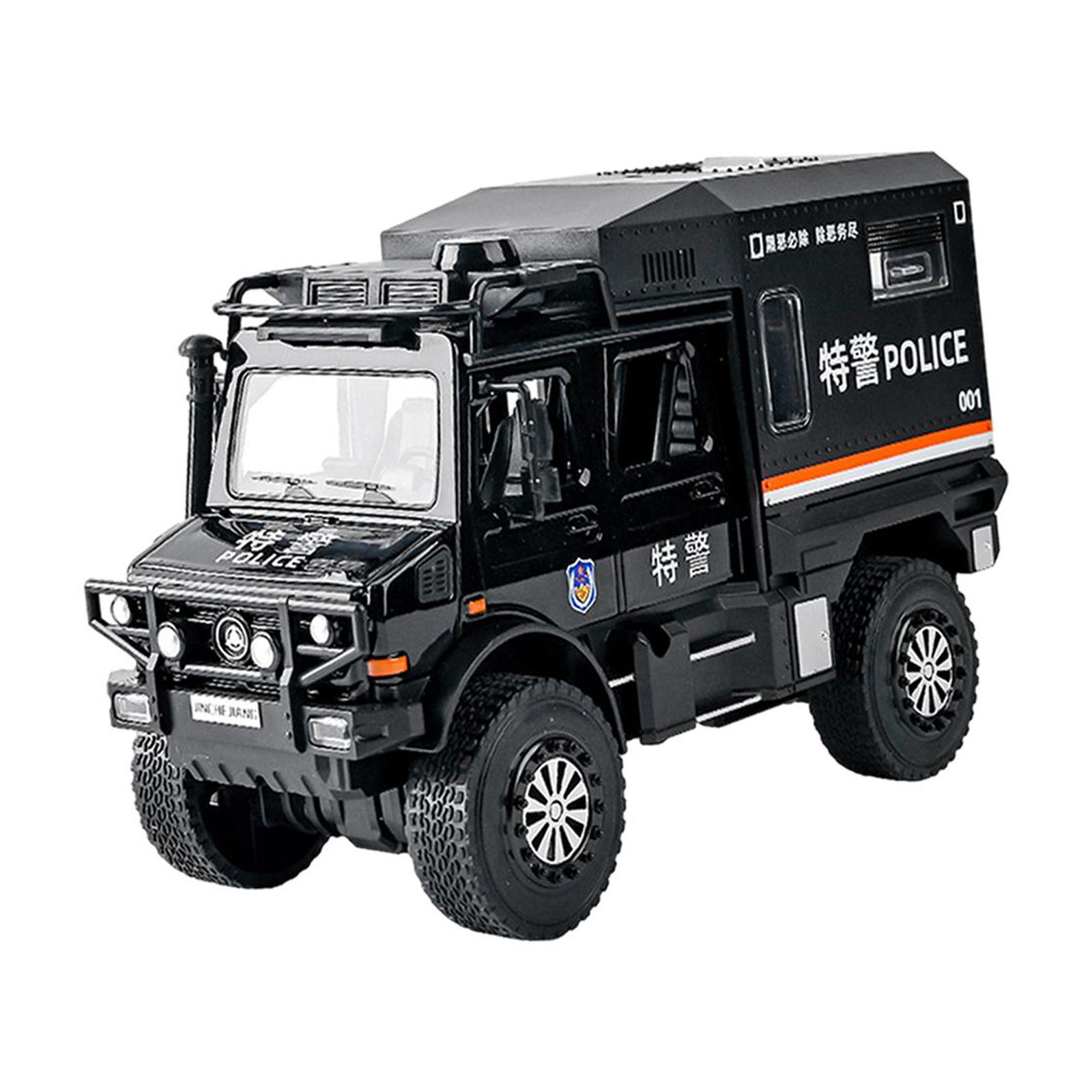 Magideal - 1:20 Modelo De Camión Fundido A Presión, Camión De Viaje, Modelo De Coche, Vehículo De Simulación De Juguete, Modelo De Juguete Extraíble Para Niños Y Negro